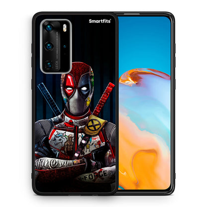 Θήκη Huawei P40 Pro Funny Guy από τη Smartfits με σχέδιο στο πίσω μέρος και μαύρο περίβλημα | Huawei P40 Pro Funny Guy case with colorful back and black bezels