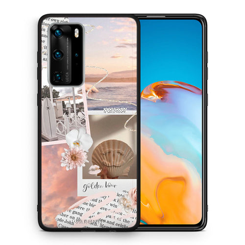 Θήκη Αγίου Βαλεντίνου Huawei P40 Pro Golden Hour από τη Smartfits με σχέδιο στο πίσω μέρος και μαύρο περίβλημα | Huawei P40 Pro Golden Hour case with colorful back and black bezels