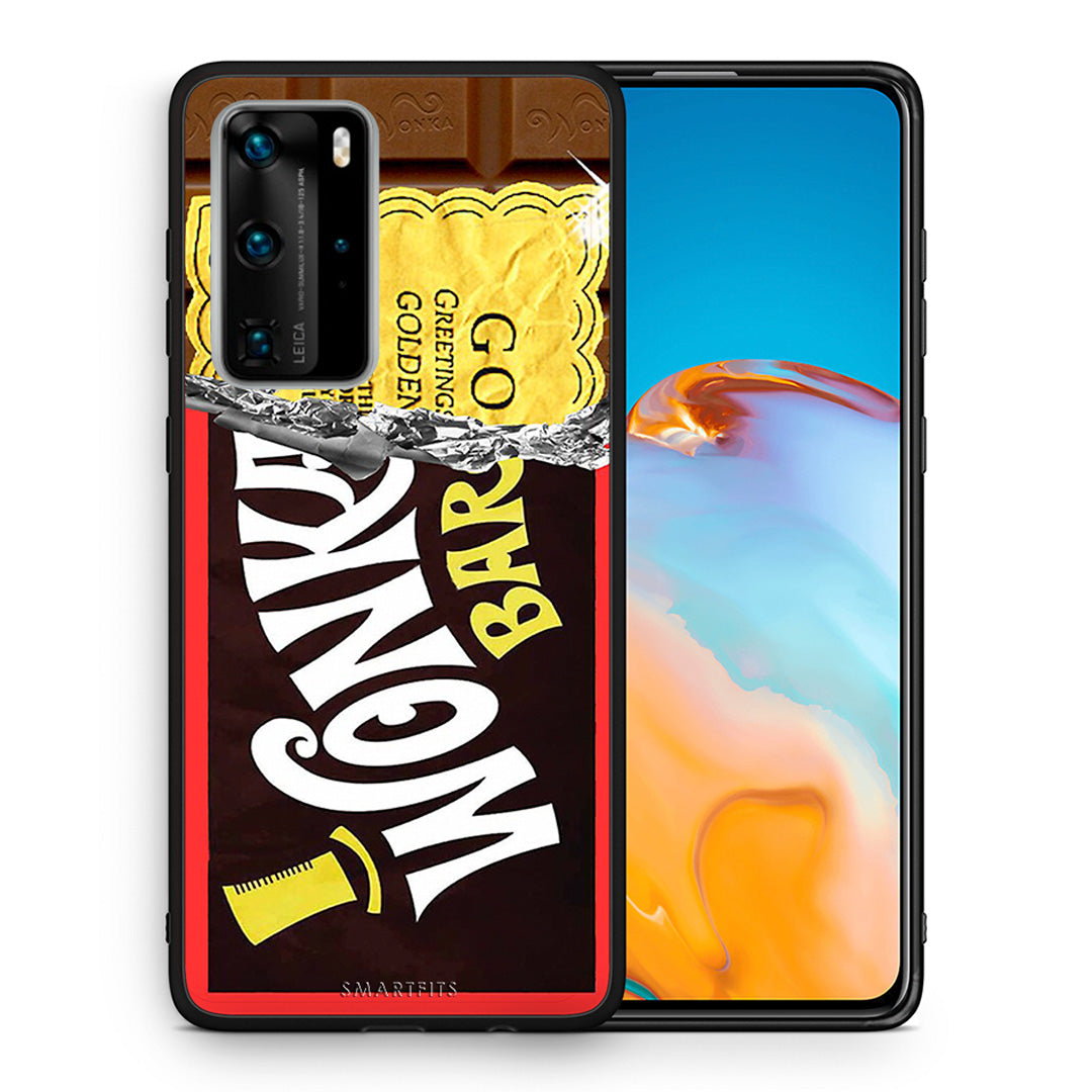 Θήκη Huawei P40 Pro Golden Ticket από τη Smartfits με σχέδιο στο πίσω μέρος και μαύρο περίβλημα | Huawei P40 Pro Golden Ticket case with colorful back and black bezels