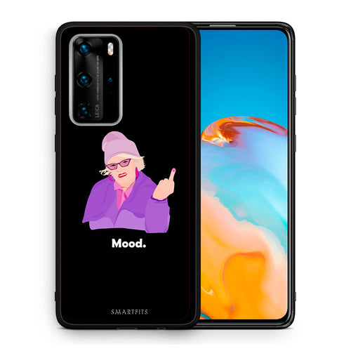 Θήκη Huawei P40 Pro Grandma Mood Black από τη Smartfits με σχέδιο στο πίσω μέρος και μαύρο περίβλημα | Huawei P40 Pro Grandma Mood Black case with colorful back and black bezels