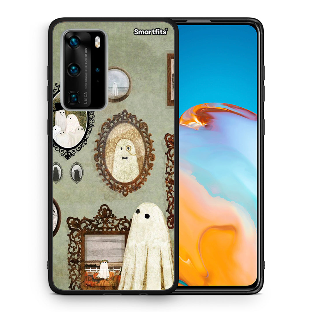 Θήκη Huawei P40 Pro Halloween Ghost Season από τη Smartfits με σχέδιο στο πίσω μέρος και μαύρο περίβλημα | Huawei P40 Pro Halloween Ghost Season case with colorful back and black bezels