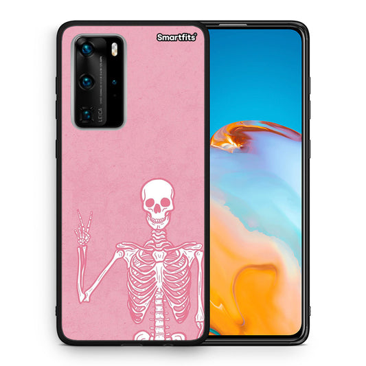 Θήκη Huawei P40 Pro Halloween Motivation από τη Smartfits με σχέδιο στο πίσω μέρος και μαύρο περίβλημα | Huawei P40 Pro Halloween Motivation case with colorful back and black bezels