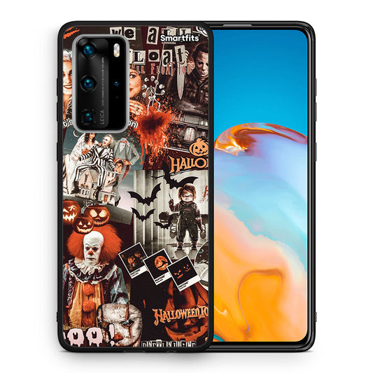 Θήκη Huawei P40 Pro Halloween Spooky Season από τη Smartfits με σχέδιο στο πίσω μέρος και μαύρο περίβλημα | Huawei P40 Pro Halloween Spooky Season case with colorful back and black bezels