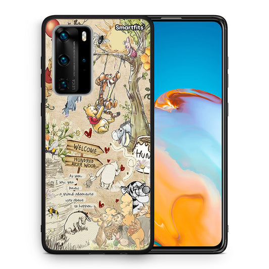Θήκη Huawei P40 Pro Happy Friends από τη Smartfits με σχέδιο στο πίσω μέρος και μαύρο περίβλημα | Huawei P40 Pro Happy Friends case with colorful back and black bezels