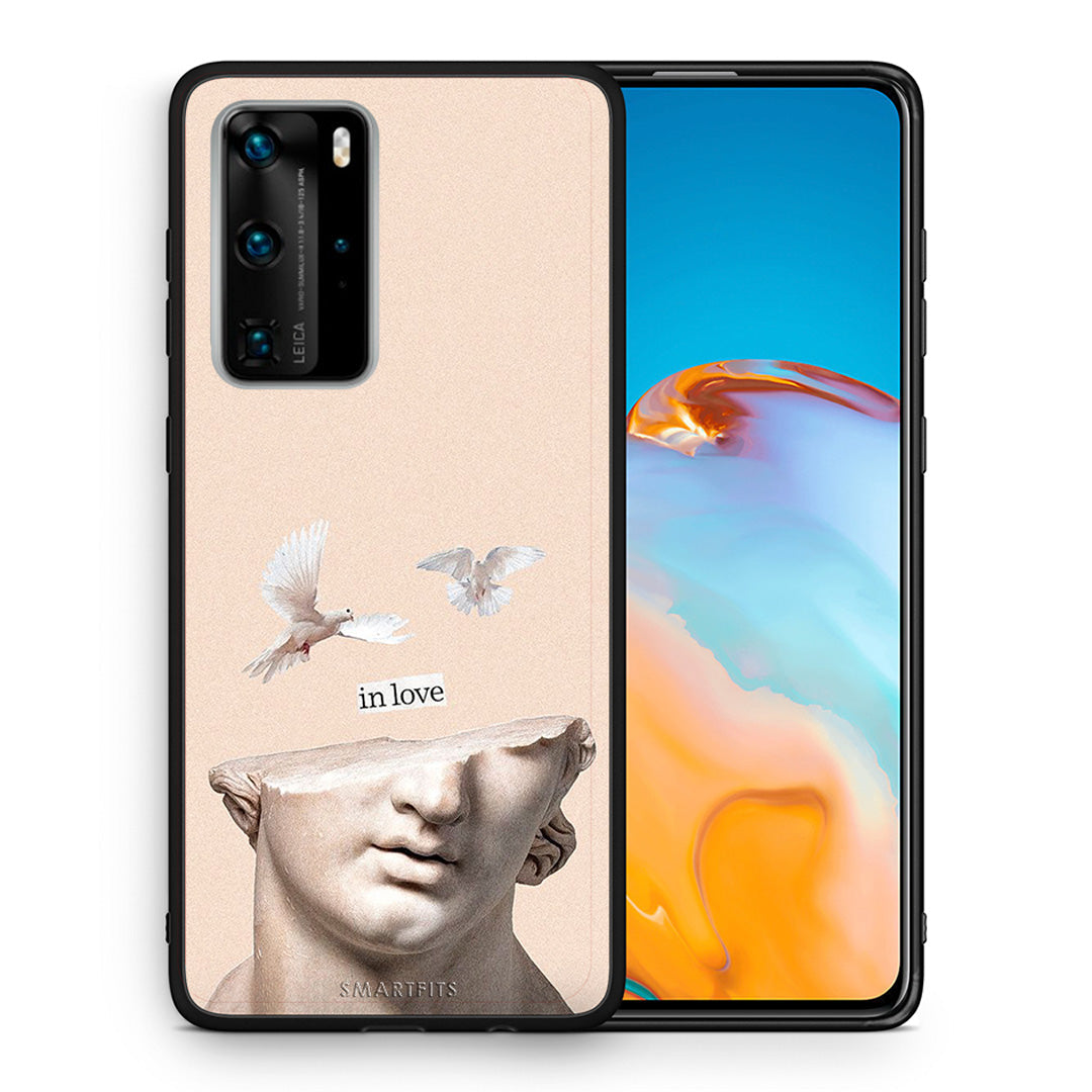 Θήκη Huawei P40 Pro In Love από τη Smartfits με σχέδιο στο πίσω μέρος και μαύρο περίβλημα | Huawei P40 Pro In Love case with colorful back and black bezels