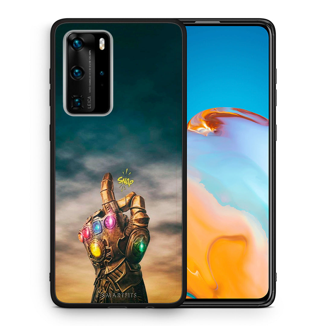 Θήκη Huawei P40 Pro Infinity Snap από τη Smartfits με σχέδιο στο πίσω μέρος και μαύρο περίβλημα | Huawei P40 Pro Infinity Snap case with colorful back and black bezels