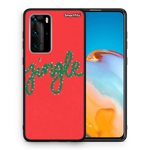 Θήκη Huawei P40 Pro Jingle Xmas από τη Smartfits με σχέδιο στο πίσω μέρος και μαύρο περίβλημα | Huawei P40 Pro Jingle Xmas case with colorful back and black bezels