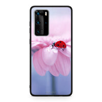 Thumbnail for Huawei P40 Pro Ladybug Flower θήκη από τη Smartfits με σχέδιο στο πίσω μέρος και μαύρο περίβλημα | Smartphone case with colorful back and black bezels by Smartfits