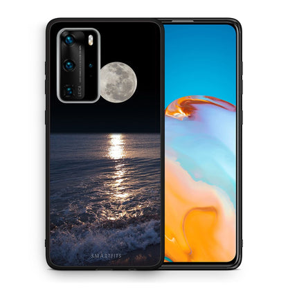 Θήκη Huawei P40 Pro Moon Landscape από τη Smartfits με σχέδιο στο πίσω μέρος και μαύρο περίβλημα | Huawei P40 Pro Moon Landscape case with colorful back and black bezels