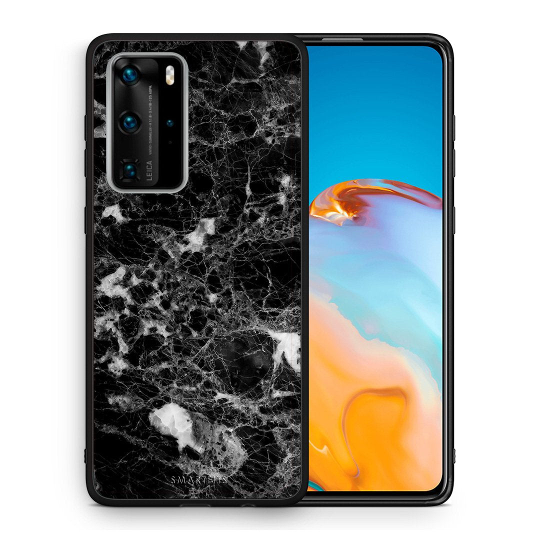 Θήκη Huawei P40 Pro Male Marble από τη Smartfits με σχέδιο στο πίσω μέρος και μαύρο περίβλημα | Huawei P40 Pro Male Marble case with colorful back and black bezels