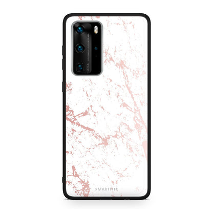 116 - Huawei P40 Pro  Pink Splash Marble case, cover, bumper