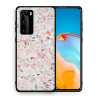 Thumbnail for Θήκη Huawei P40 Pro Marble Terrazzo από τη Smartfits με σχέδιο στο πίσω μέρος και μαύρο περίβλημα | Huawei P40 Pro Marble Terrazzo case with colorful back and black bezels