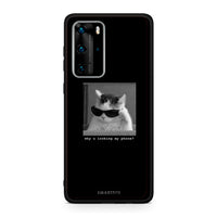 Thumbnail for Huawei P40 Pro Meme Cat θήκη από τη Smartfits με σχέδιο στο πίσω μέρος και μαύρο περίβλημα | Smartphone case with colorful back and black bezels by Smartfits