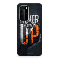 Thumbnail for Huawei P40 Pro Never Give Up Θήκη Αγίου Βαλεντίνου από τη Smartfits με σχέδιο στο πίσω μέρος και μαύρο περίβλημα | Smartphone case with colorful back and black bezels by Smartfits
