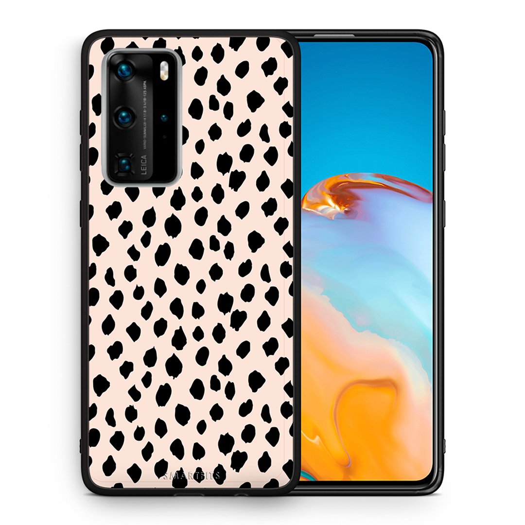 Θήκη Huawei P40 Pro New Polka Dots από τη Smartfits με σχέδιο στο πίσω μέρος και μαύρο περίβλημα | Huawei P40 Pro New Polka Dots case with colorful back and black bezels