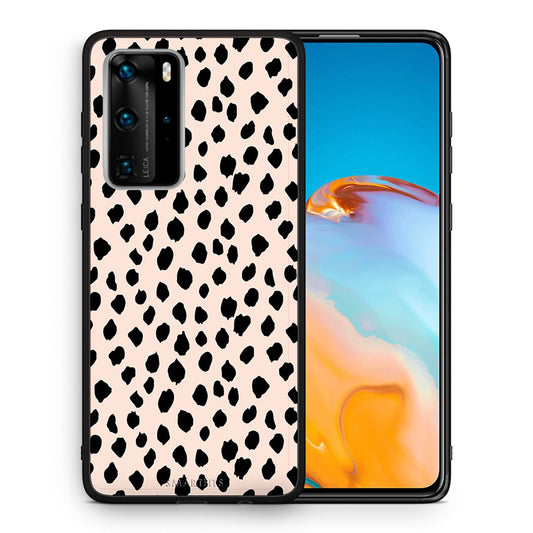 Θήκη Huawei P40 Pro New Polka Dots από τη Smartfits με σχέδιο στο πίσω μέρος και μαύρο περίβλημα | Huawei P40 Pro New Polka Dots case with colorful back and black bezels