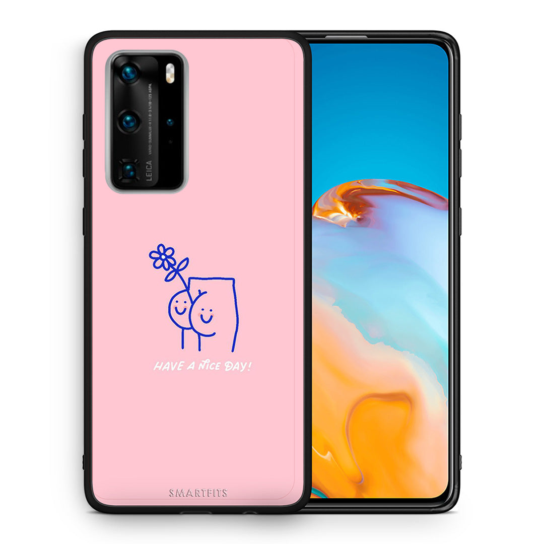 Θήκη Huawei P40 Pro Nice Day από τη Smartfits με σχέδιο στο πίσω μέρος και μαύρο περίβλημα | Huawei P40 Pro Nice Day case with colorful back and black bezels