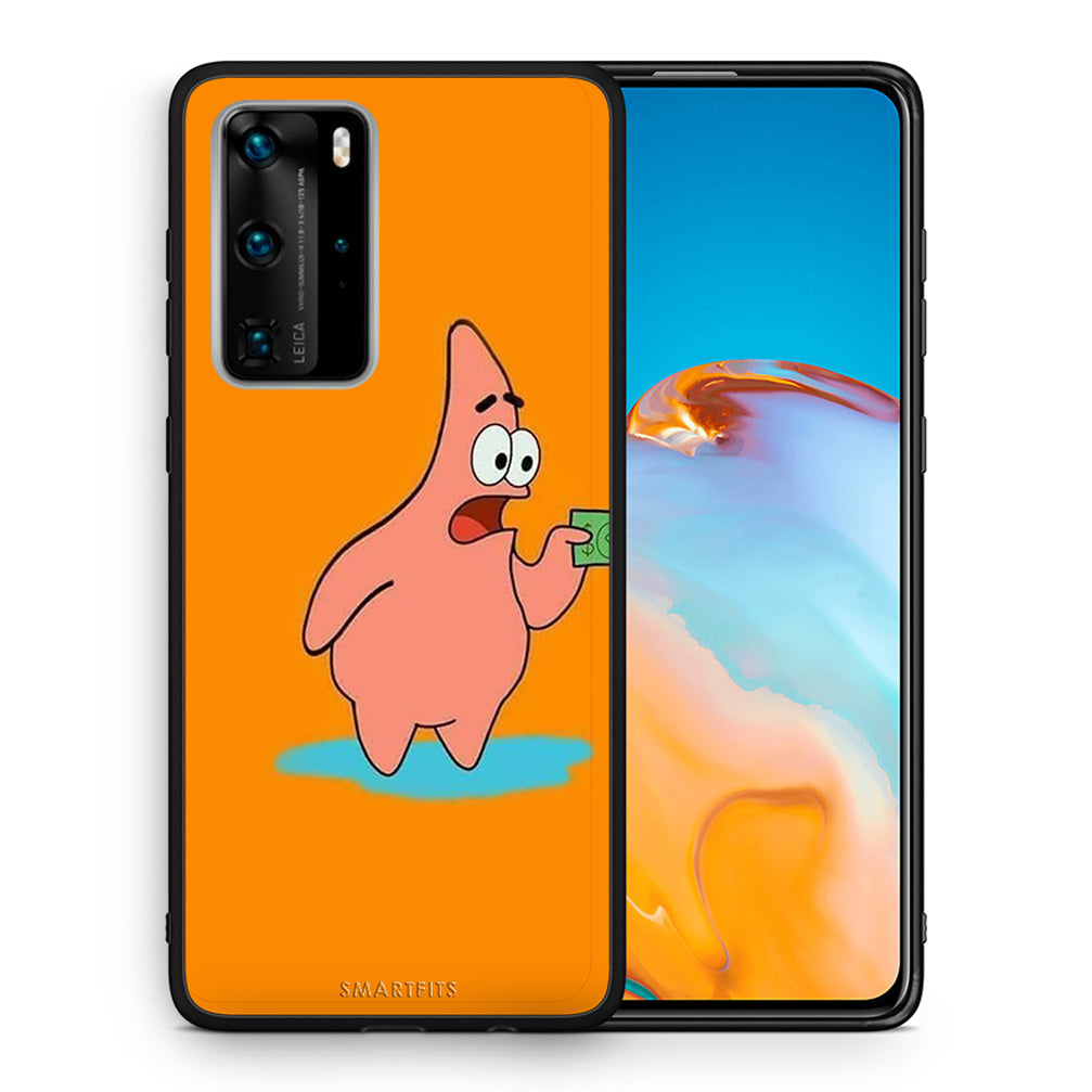 Θήκη Αγίου Βαλεντίνου Huawei P40 Pro No Money 1 από τη Smartfits με σχέδιο στο πίσω μέρος και μαύρο περίβλημα | Huawei P40 Pro No Money 1 case with colorful back and black bezels