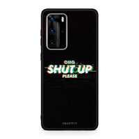 Thumbnail for Huawei P40 Pro OMG ShutUp θήκη από τη Smartfits με σχέδιο στο πίσω μέρος και μαύρο περίβλημα | Smartphone case with colorful back and black bezels by Smartfits