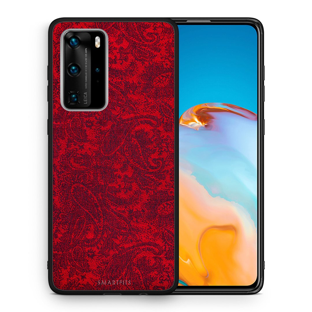 Θήκη Huawei P40 Pro Paisley Cashmere από τη Smartfits με σχέδιο στο πίσω μέρος και μαύρο περίβλημα | Huawei P40 Pro Paisley Cashmere case with colorful back and black bezels