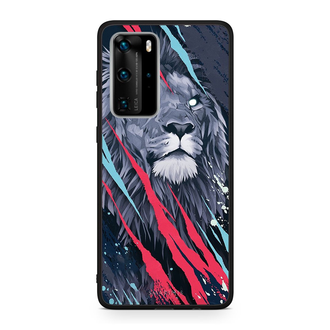 4 - Huawei P40 Pro Lion Designer PopArt case, cover, bumper