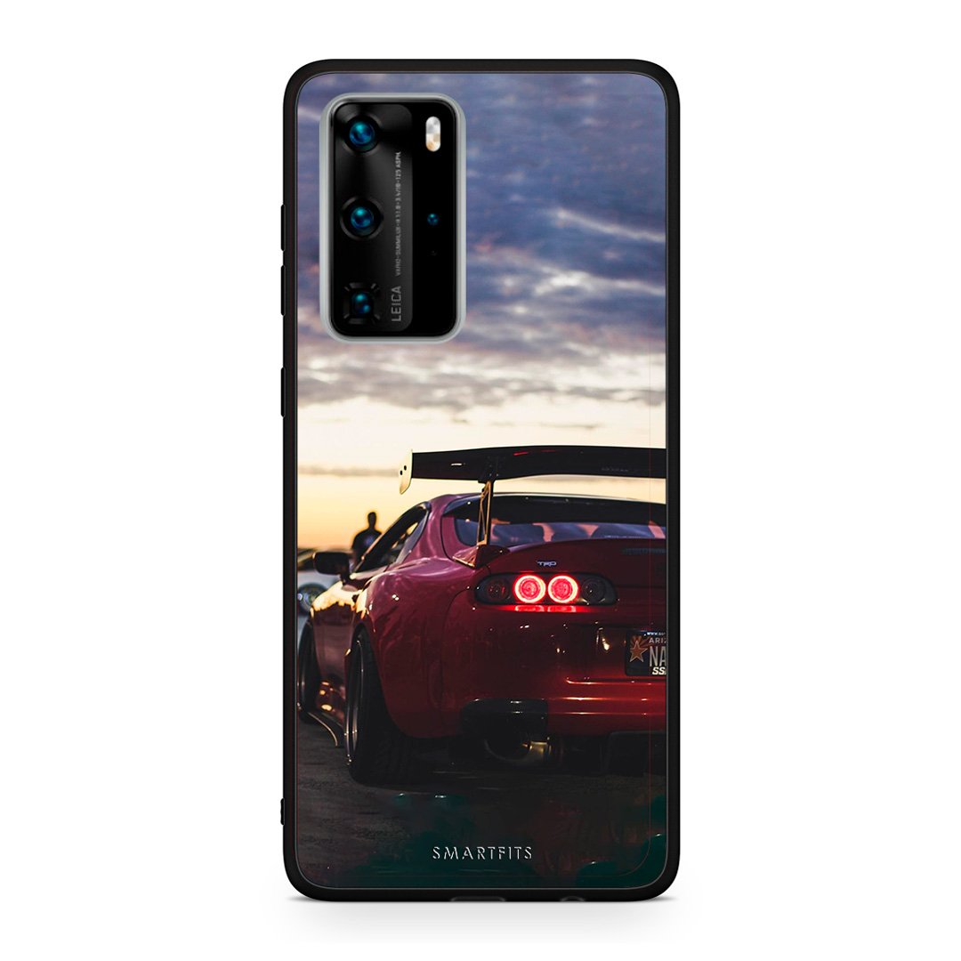 Huawei P40 Pro Racing Supra θήκη από τη Smartfits με σχέδιο στο πίσω μέρος και μαύρο περίβλημα | Smartphone case with colorful back and black bezels by Smartfits