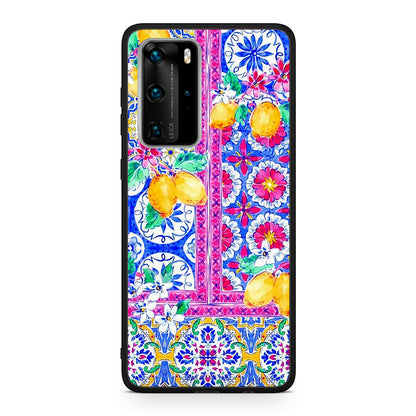 Huawei P40 Pro Retro Spring θήκη από τη Smartfits με σχέδιο στο πίσω μέρος και μαύρο περίβλημα | Smartphone case with colorful back and black bezels by Smartfits
