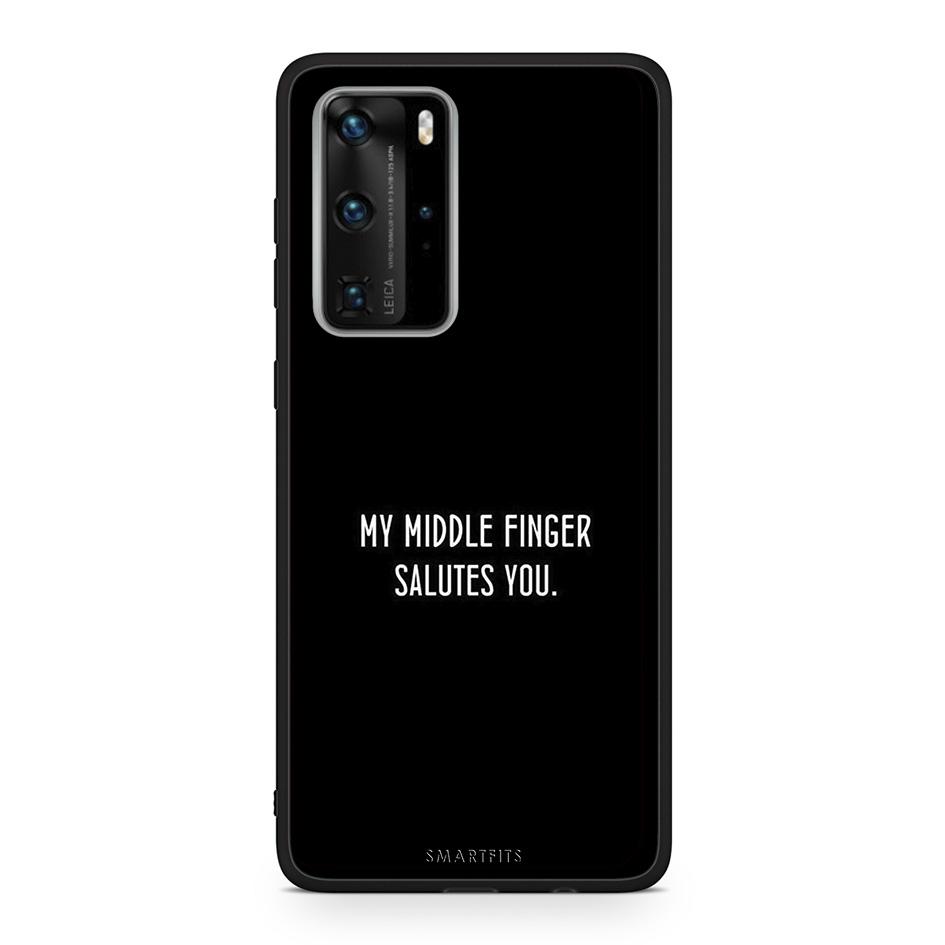 Huawei P40 Pro Salute θήκη από τη Smartfits με σχέδιο στο πίσω μέρος και μαύρο περίβλημα | Smartphone case with colorful back and black bezels by Smartfits