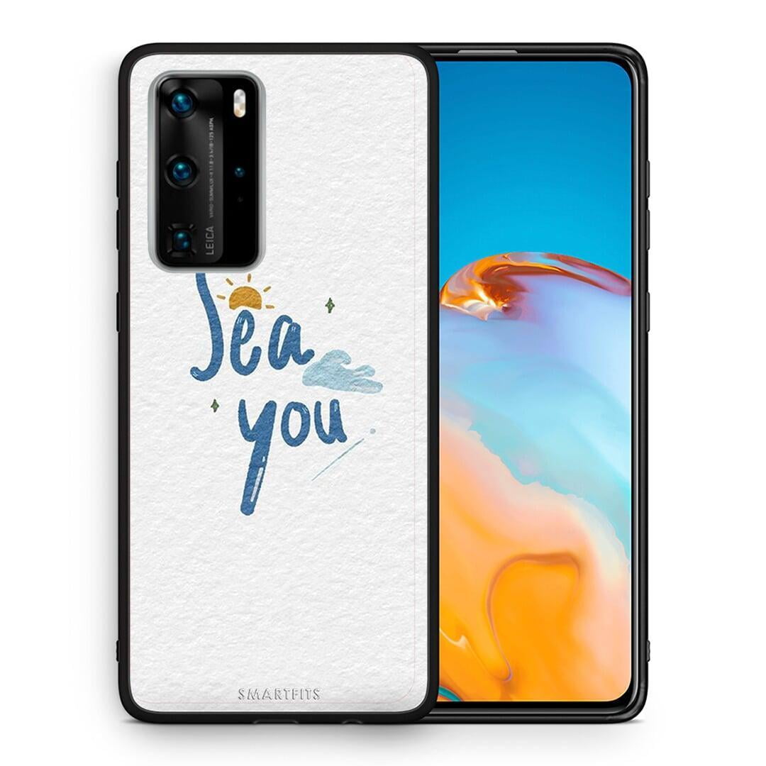Θήκη Huawei P40 Pro Sea You από τη Smartfits με σχέδιο στο πίσω μέρος και μαύρο περίβλημα | Huawei P40 Pro Sea You case with colorful back and black bezels