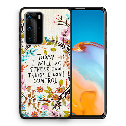 Θήκη Huawei P40 Pro Stress Over από τη Smartfits με σχέδιο στο πίσω μέρος και μαύρο περίβλημα | Huawei P40 Pro Stress Over case with colorful back and black bezels