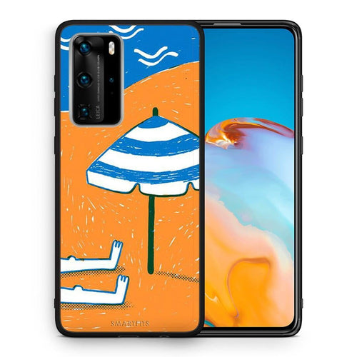 Θήκη Huawei P40 Pro Summering από τη Smartfits με σχέδιο στο πίσω μέρος και μαύρο περίβλημα | Huawei P40 Pro Summering case with colorful back and black bezels