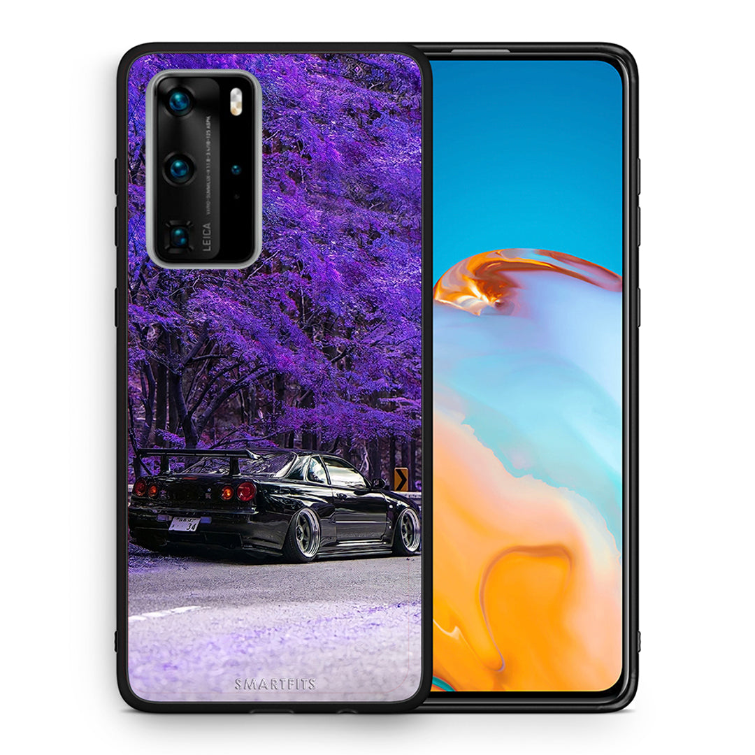 Θήκη Αγίου Βαλεντίνου Huawei P40 Pro Super Car από τη Smartfits με σχέδιο στο πίσω μέρος και μαύρο περίβλημα | Huawei P40 Pro Super Car case with colorful back and black bezels