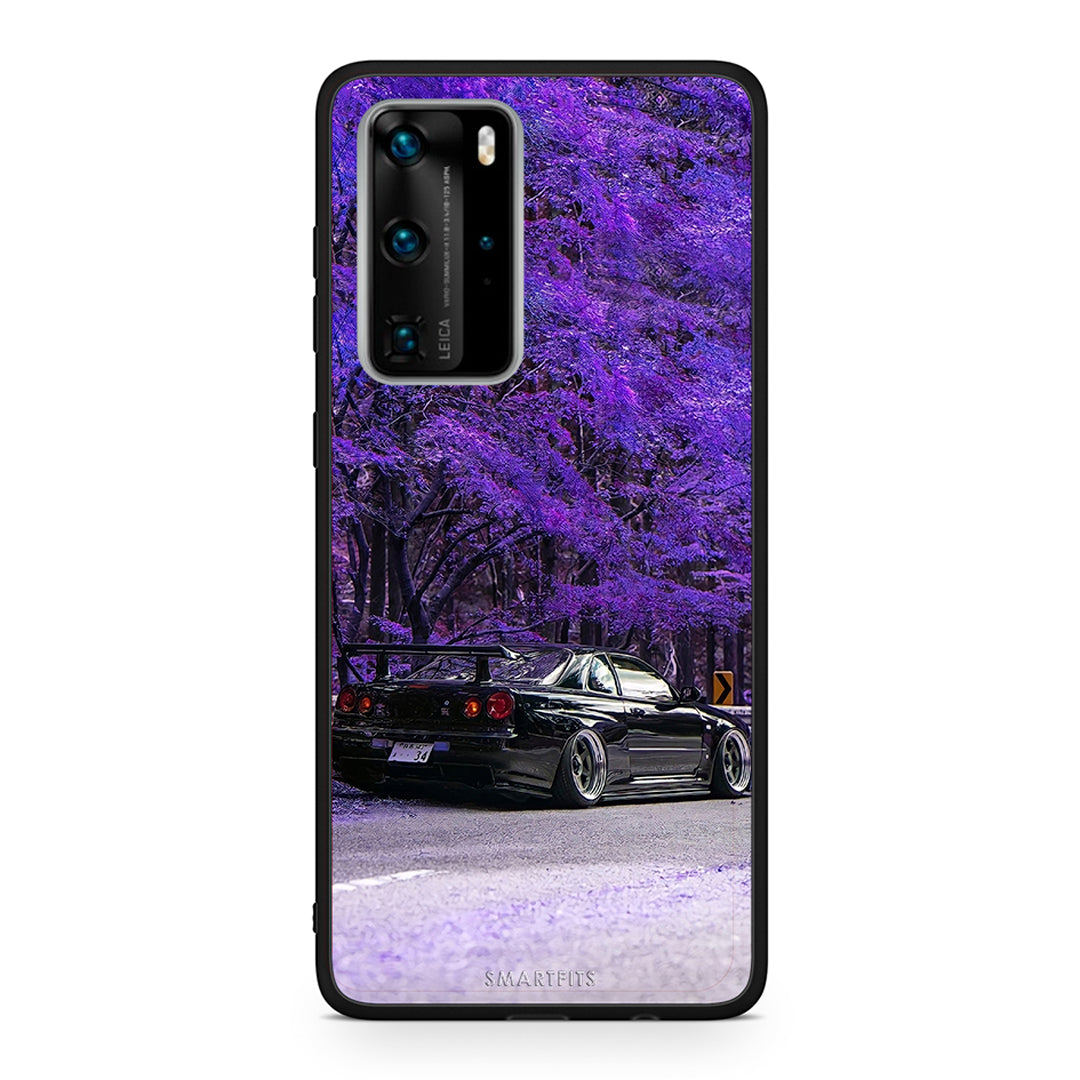 Huawei P40 Pro Super Car Θήκη Αγίου Βαλεντίνου από τη Smartfits με σχέδιο στο πίσω μέρος και μαύρο περίβλημα | Smartphone case with colorful back and black bezels by Smartfits