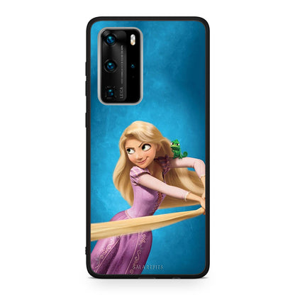 Huawei P40 Pro Tangled 2 Θήκη Αγίου Βαλεντίνου από τη Smartfits με σχέδιο στο πίσω μέρος και μαύρο περίβλημα | Smartphone case with colorful back and black bezels by Smartfits