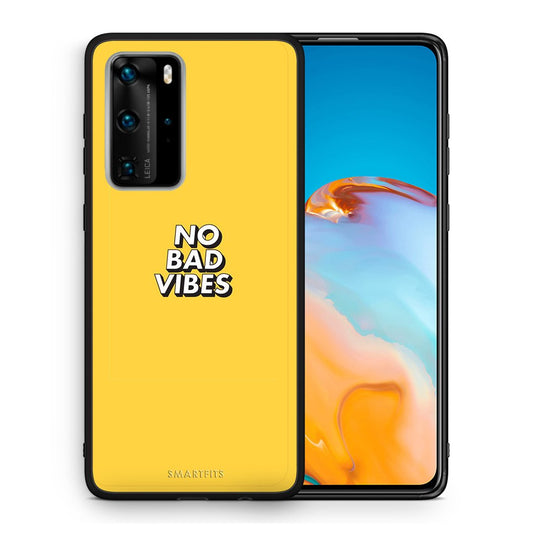 Θήκη Huawei P40 Pro Vibes Text από τη Smartfits με σχέδιο στο πίσω μέρος και μαύρο περίβλημα | Huawei P40 Pro Vibes Text case with colorful back and black bezels