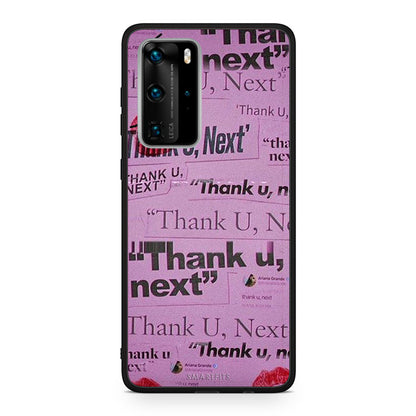 Huawei P40 Pro Thank You Next Θήκη Αγίου Βαλεντίνου από τη Smartfits με σχέδιο στο πίσω μέρος και μαύρο περίβλημα | Smartphone case with colorful back and black bezels by Smartfits