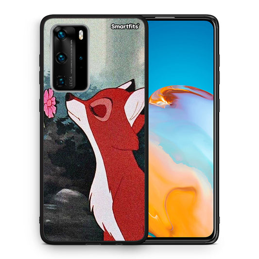 Θήκη Huawei P40 Pro Tod And Vixey Love 2 από τη Smartfits με σχέδιο στο πίσω μέρος και μαύρο περίβλημα | Huawei P40 Pro Tod And Vixey Love 2 case with colorful back and black bezels