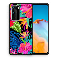 Thumbnail for Θήκη Huawei P40 Pro Tropical Flowers από τη Smartfits με σχέδιο στο πίσω μέρος και μαύρο περίβλημα | Huawei P40 Pro Tropical Flowers case with colorful back and black bezels