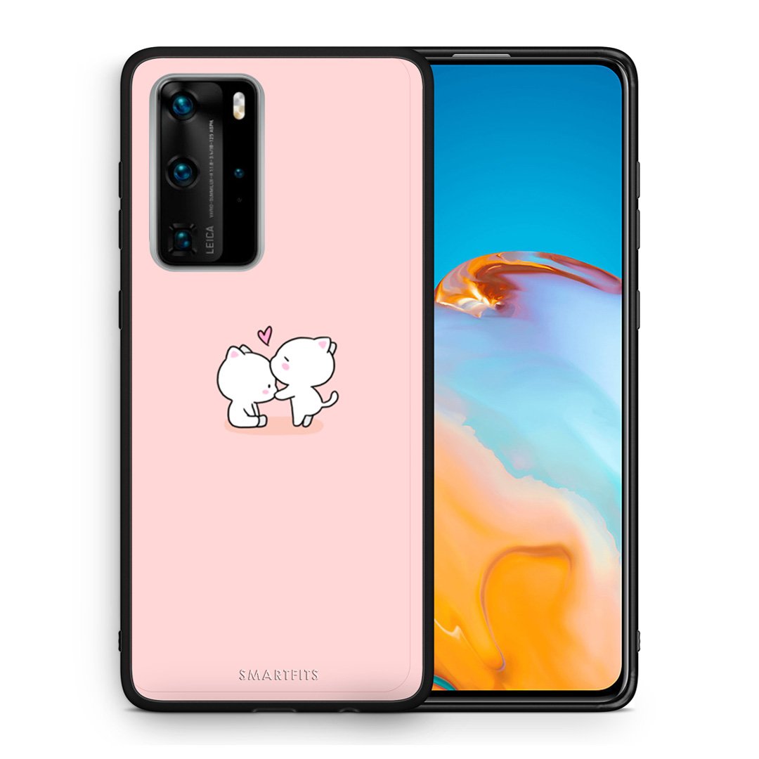 Θήκη Huawei P40 Pro Love Valentine από τη Smartfits με σχέδιο στο πίσω μέρος και μαύρο περίβλημα | Huawei P40 Pro Love Valentine case with colorful back and black bezels