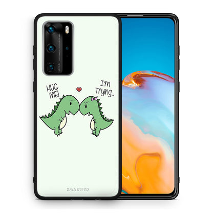 Θήκη Huawei P40 Pro Rex Valentine από τη Smartfits με σχέδιο στο πίσω μέρος και μαύρο περίβλημα | Huawei P40 Pro Rex Valentine case with colorful back and black bezels