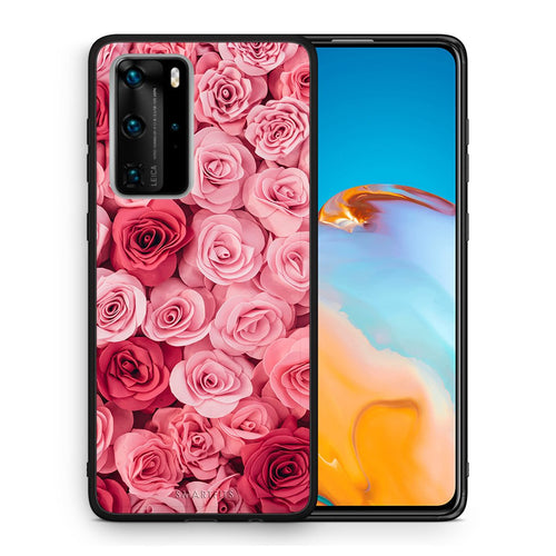 Θήκη Huawei P40 Pro RoseGarden Valentine από τη Smartfits με σχέδιο στο πίσω μέρος και μαύρο περίβλημα | Huawei P40 Pro RoseGarden Valentine case with colorful back and black bezels