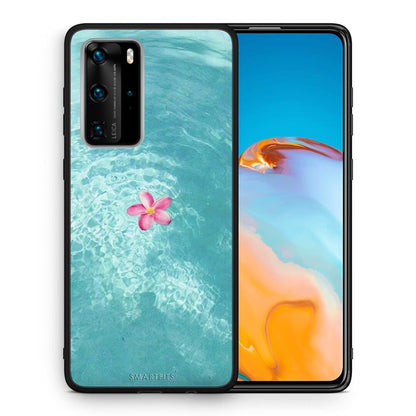 Θήκη Huawei P40 Pro Water Flower από τη Smartfits με σχέδιο στο πίσω μέρος και μαύρο περίβλημα | Huawei P40 Pro Water Flower case with colorful back and black bezels