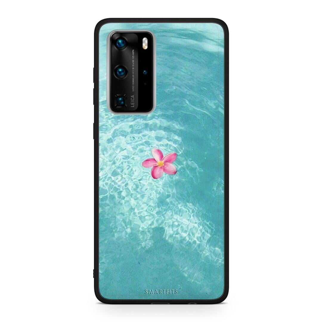 Huawei P40 Pro Water Flower Θήκη από τη Smartfits με σχέδιο στο πίσω μέρος και μαύρο περίβλημα | Smartphone case with colorful back and black bezels by Smartfits