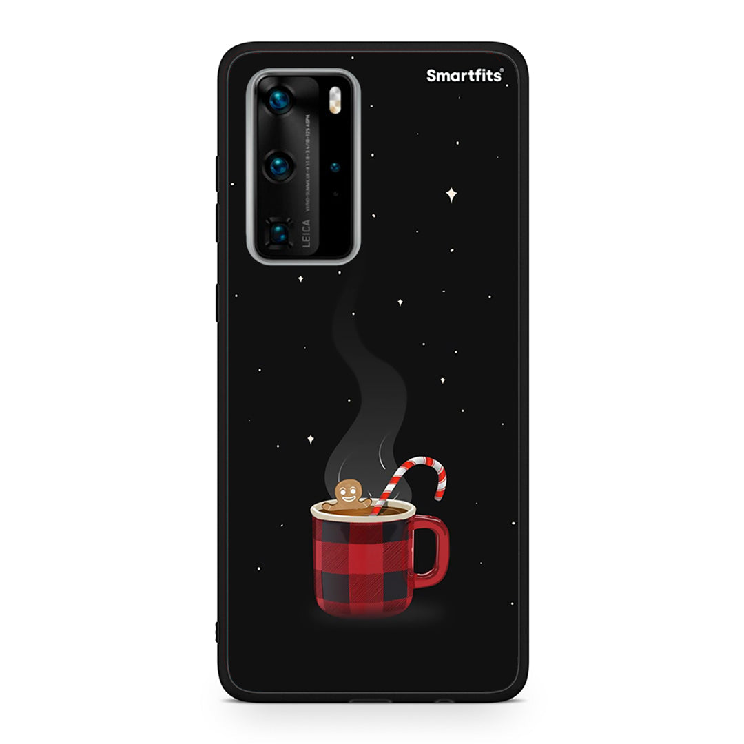 Huawei P40 Pro Xmas Bathing θήκη από τη Smartfits με σχέδιο στο πίσω μέρος και μαύρο περίβλημα | Smartphone case with colorful back and black bezels by Smartfits