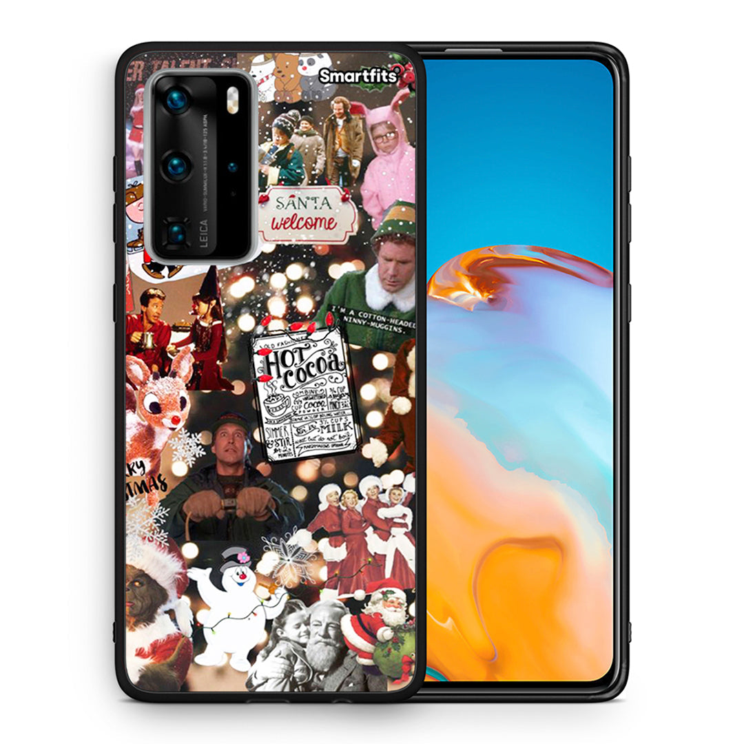 Θήκη Huawei P40 Pro Xmas Movies από τη Smartfits με σχέδιο στο πίσω μέρος και μαύρο περίβλημα | Huawei P40 Pro Xmas Movies case with colorful back and black bezels