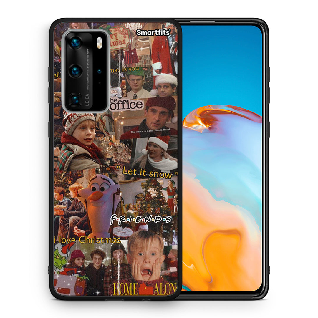 Θήκη Huawei P40 Pro Xmas Wishes από τη Smartfits με σχέδιο στο πίσω μέρος και μαύρο περίβλημα | Huawei P40 Pro Xmas Wishes case with colorful back and black bezels