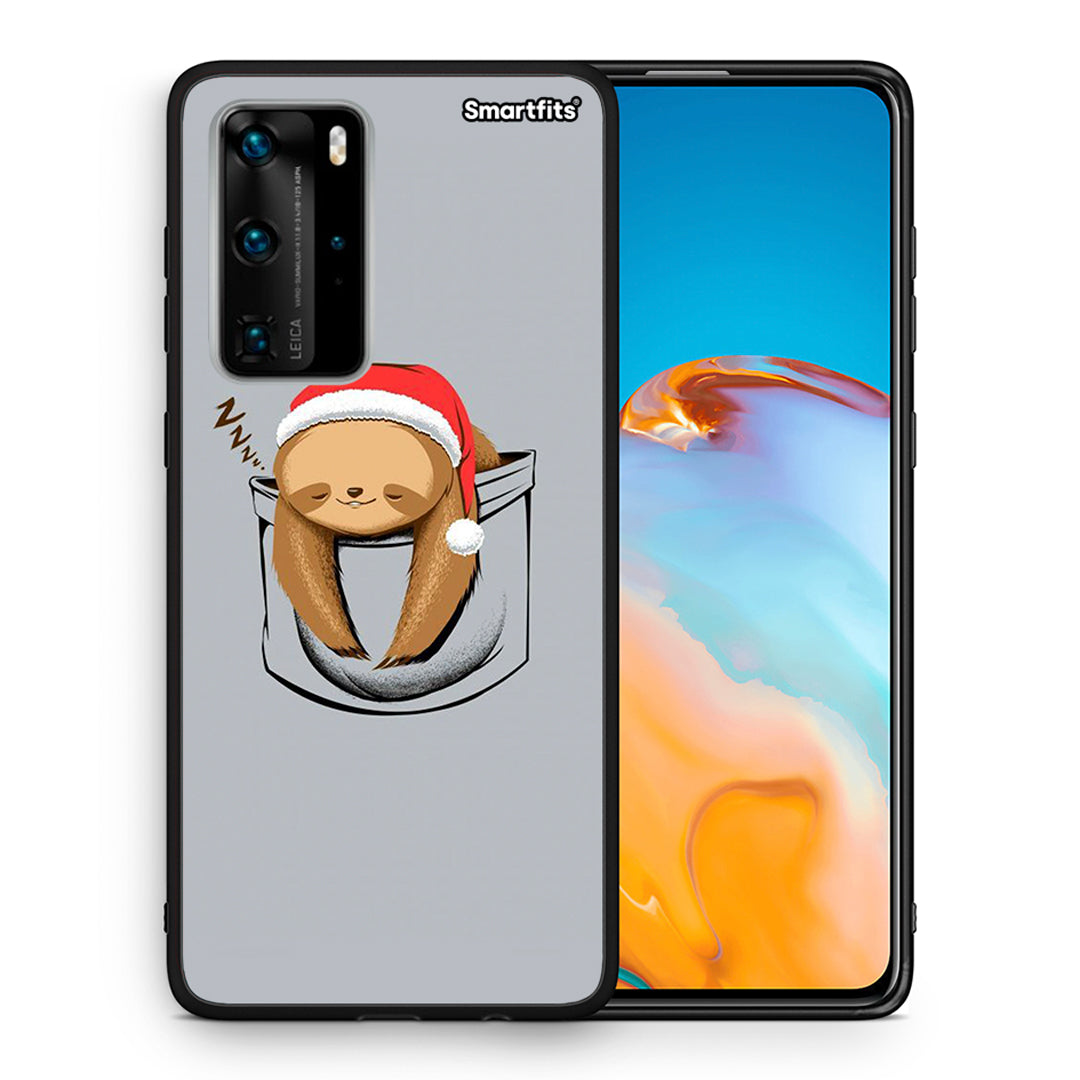 Θήκη Huawei P40 Pro Xmas Zzzz από τη Smartfits με σχέδιο στο πίσω μέρος και μαύρο περίβλημα | Huawei P40 Pro Xmas Zzzz case with colorful back and black bezels