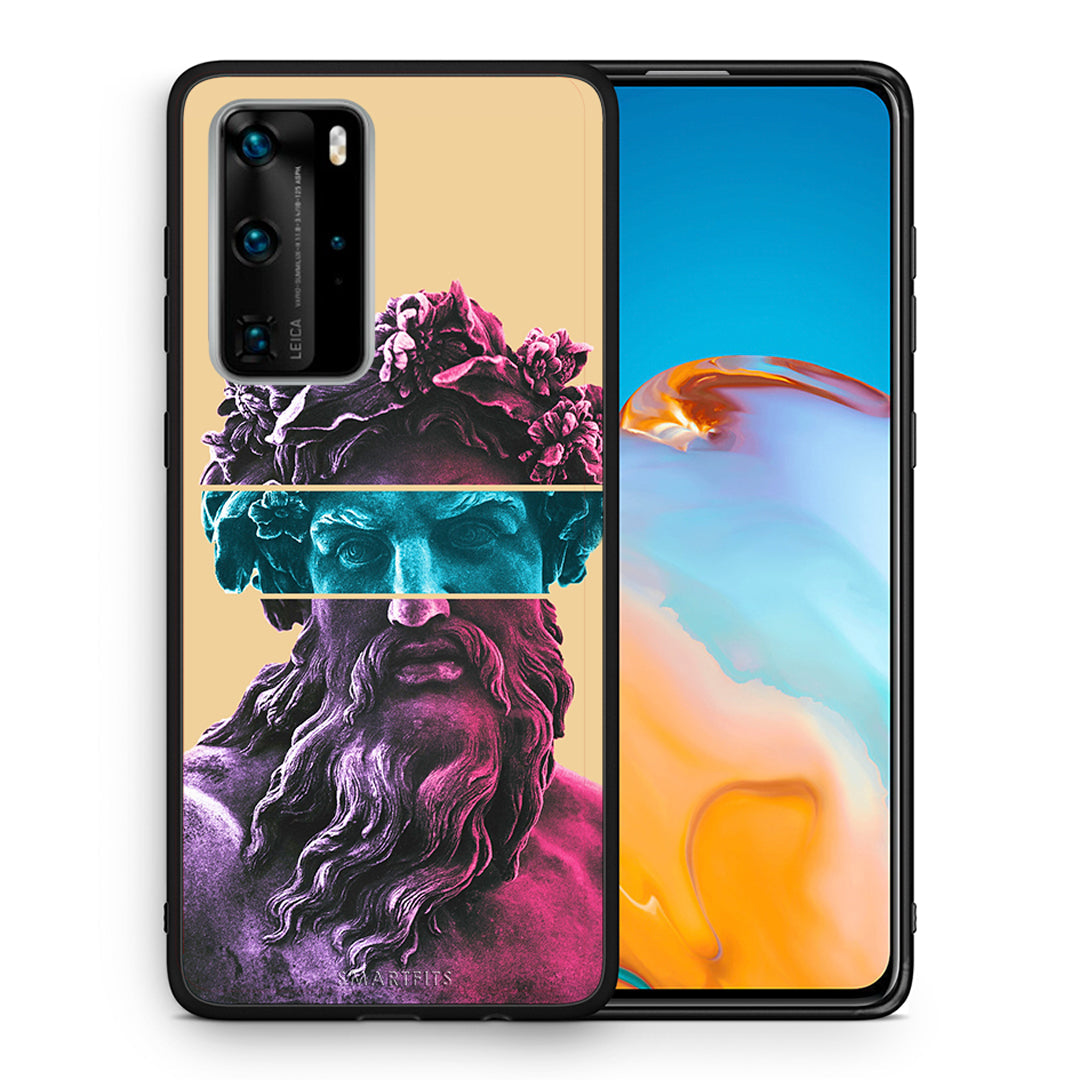 Θήκη Αγίου Βαλεντίνου Huawei P40 Pro Zeus Art από τη Smartfits με σχέδιο στο πίσω μέρος και μαύρο περίβλημα | Huawei P40 Pro Zeus Art case with colorful back and black bezels