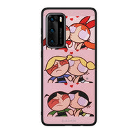 Thumbnail for Huawei P40 Puff Love Θήκη Αγίου Βαλεντίνου από τη Smartfits με σχέδιο στο πίσω μέρος και μαύρο περίβλημα | Smartphone case with colorful back and black bezels by Smartfits