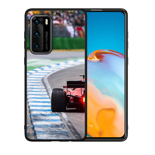 Θήκη Huawei P40 Racing Vibes από τη Smartfits με σχέδιο στο πίσω μέρος και μαύρο περίβλημα | Huawei P40 Racing Vibes case with colorful back and black bezels